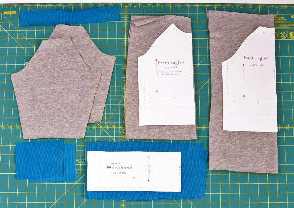Adding curved hem to sweatshirt
