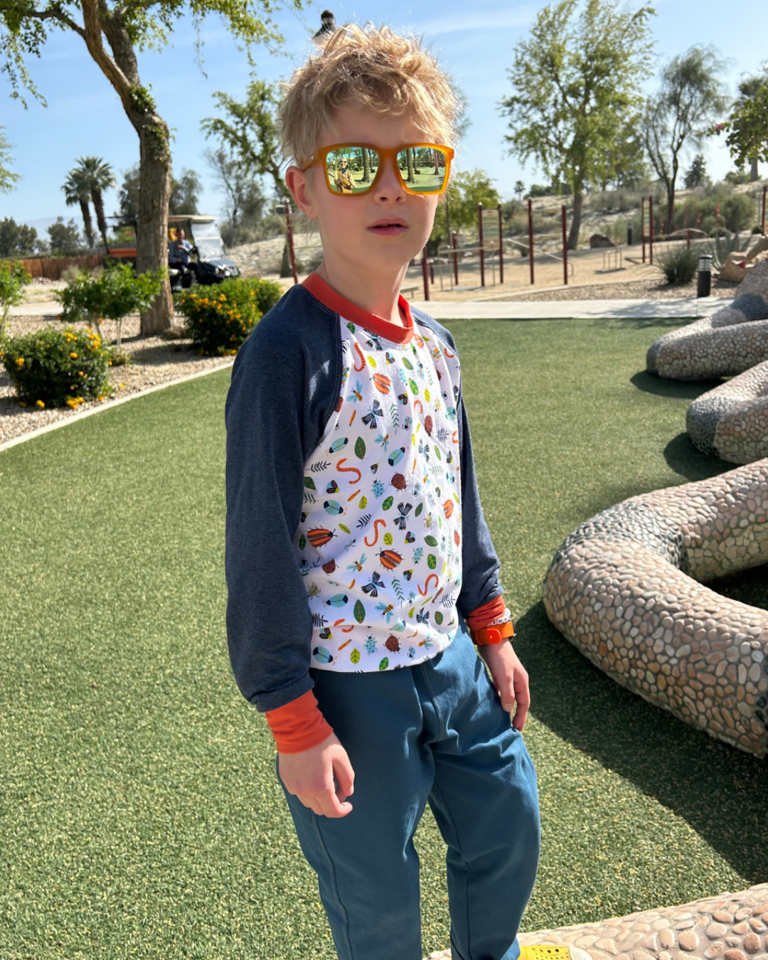 Big Kid Raglan Sweatshirt: K034