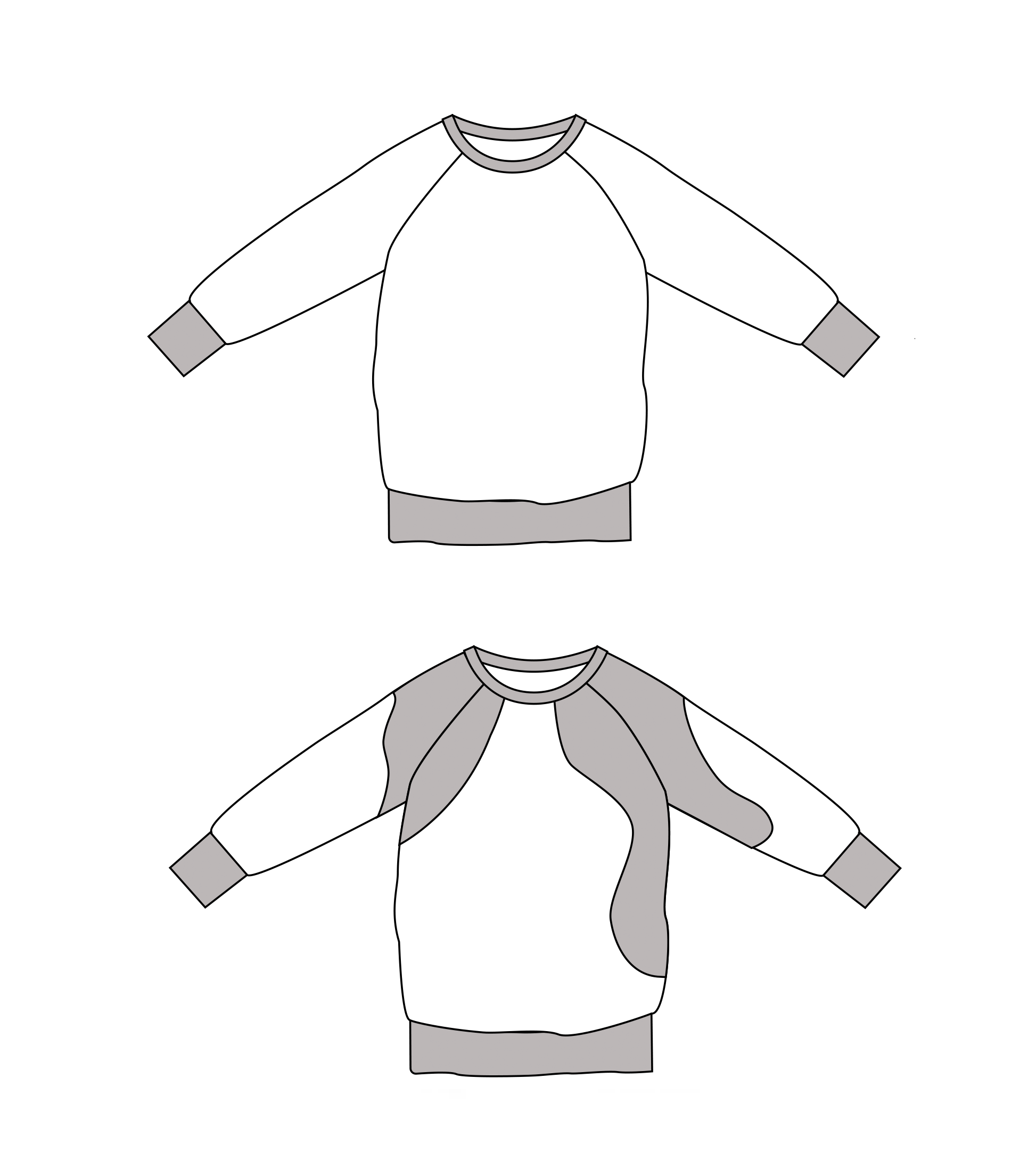 Big Kid Raglan Sweatshirt: K034
