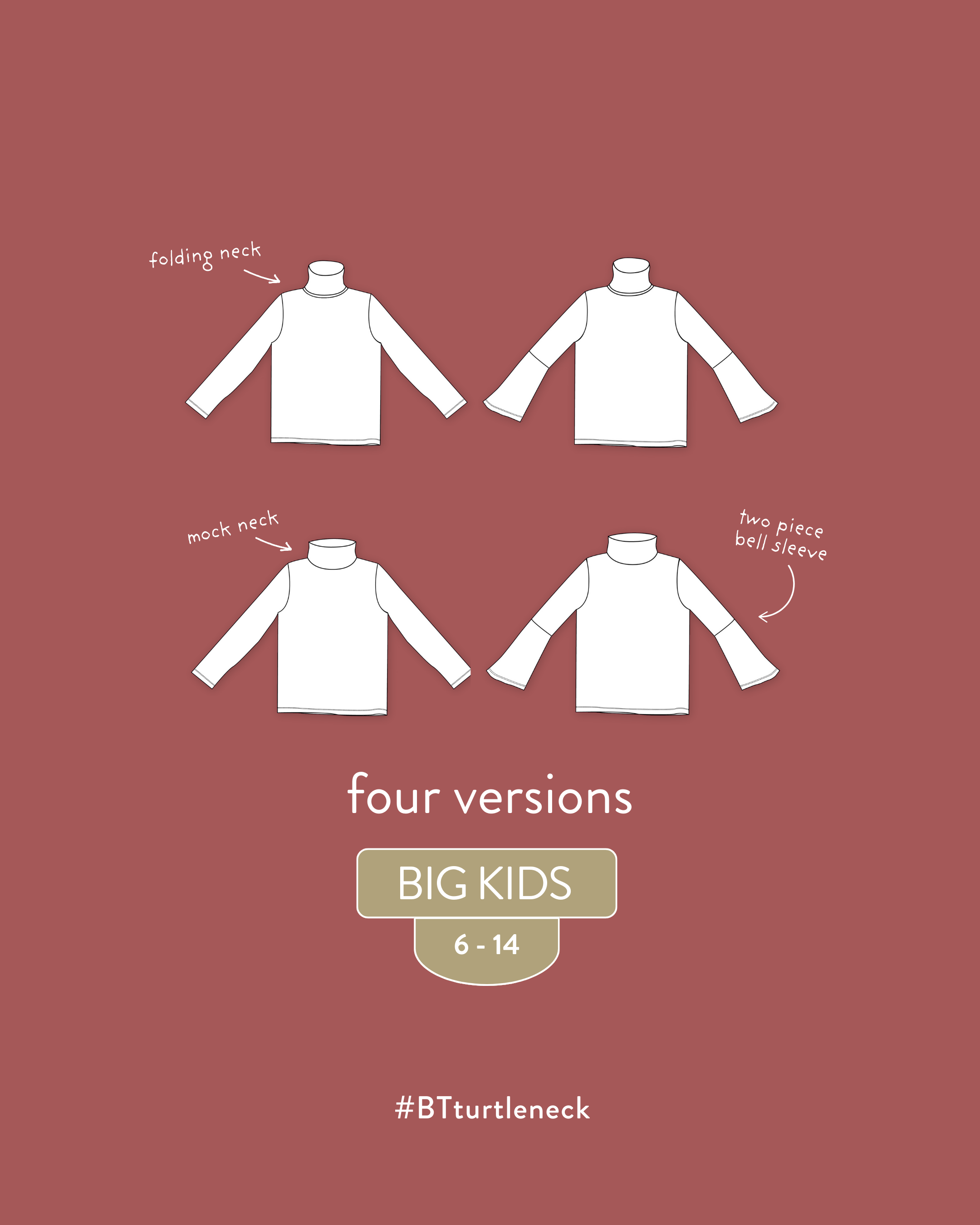 Turtleneck Bundle: Three Patterns for The Whole Family