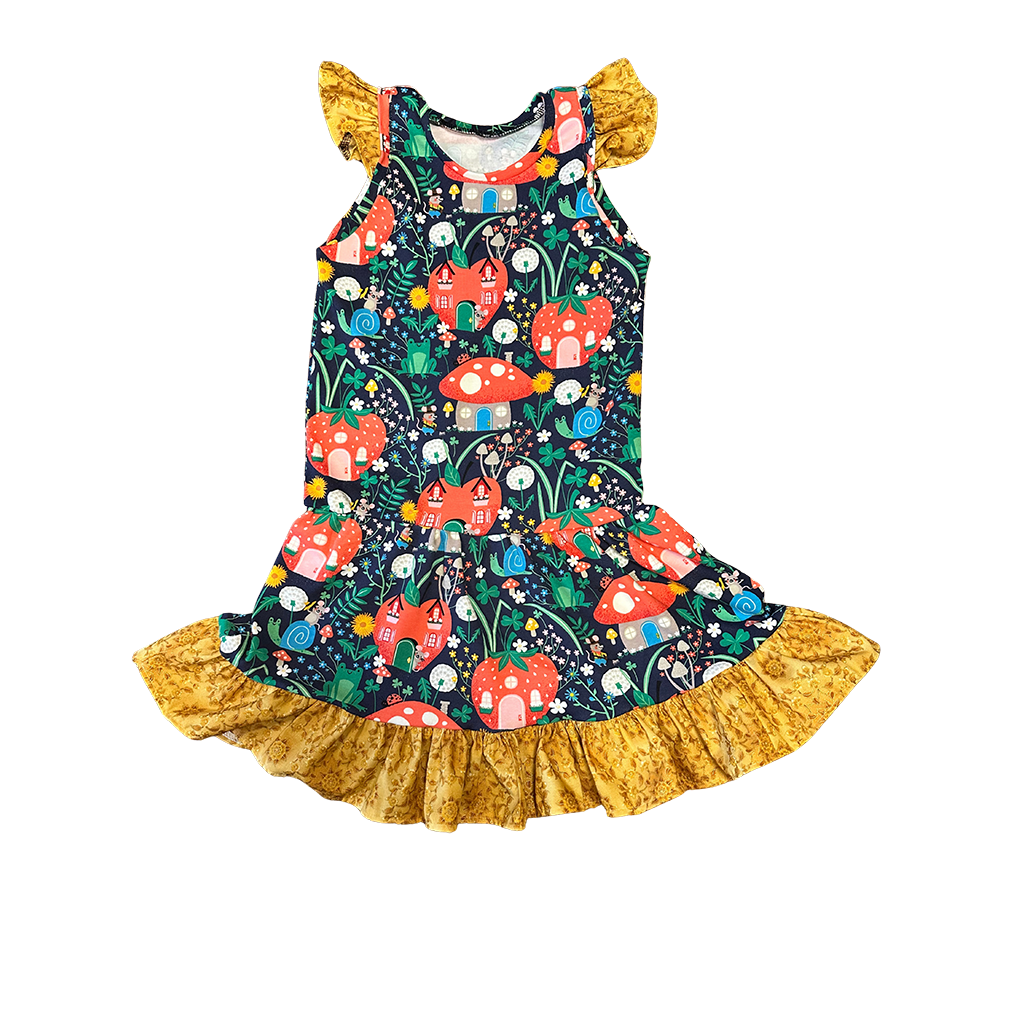 flutter sleeve dress : 45