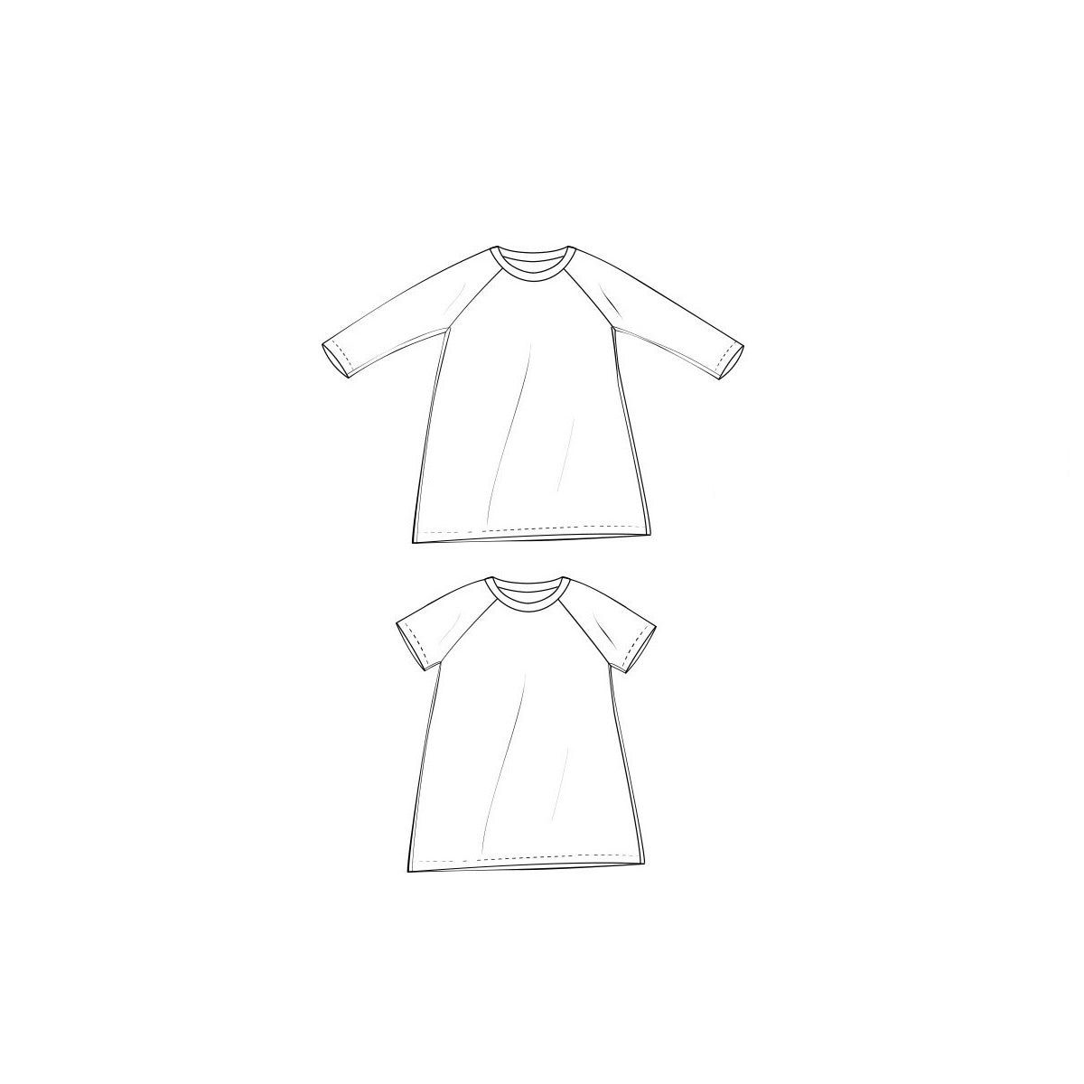 a-line raglan dress : K025