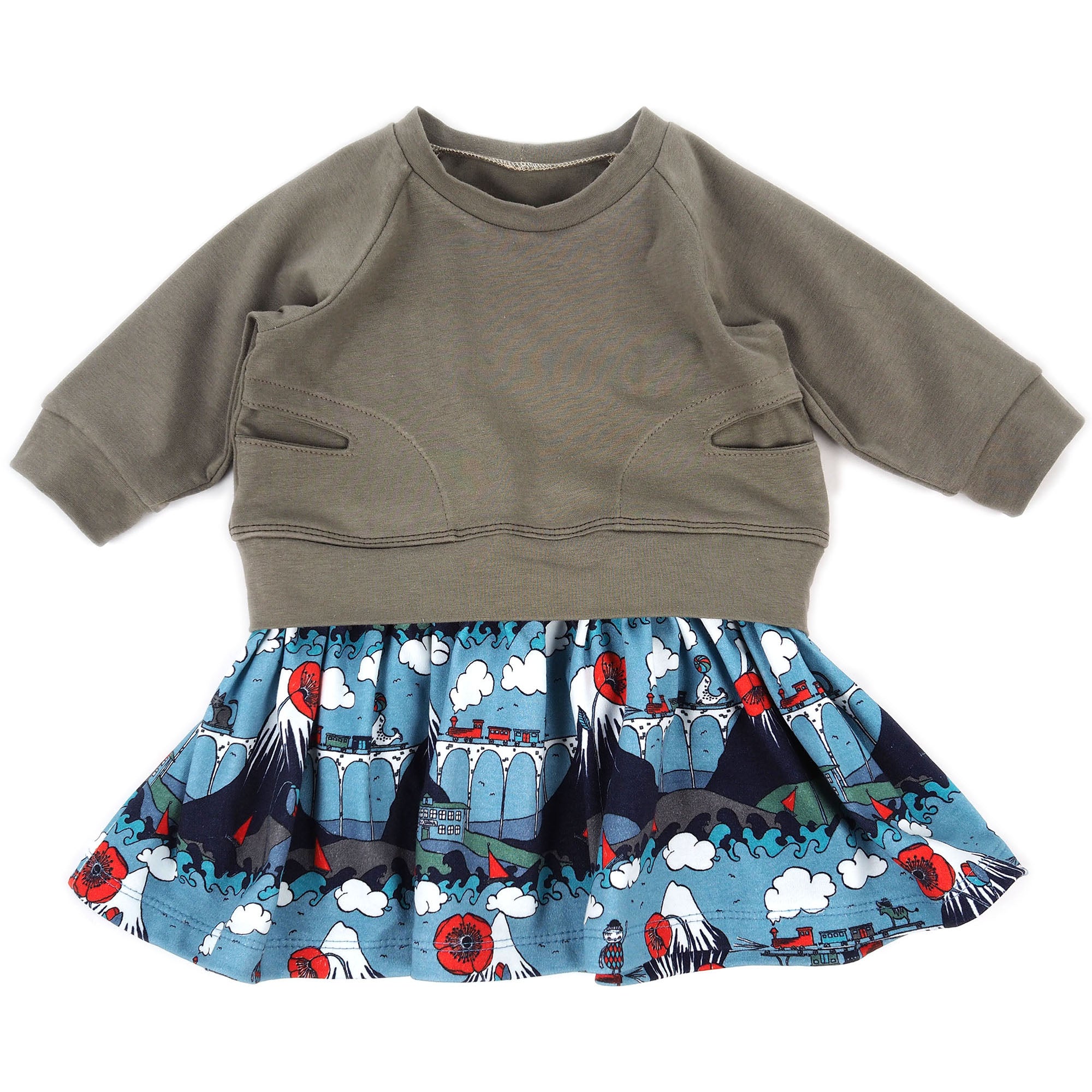 gathered raglan dress : 112