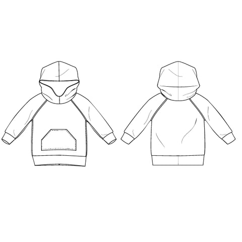 hooded raglan sweatshirt : 67