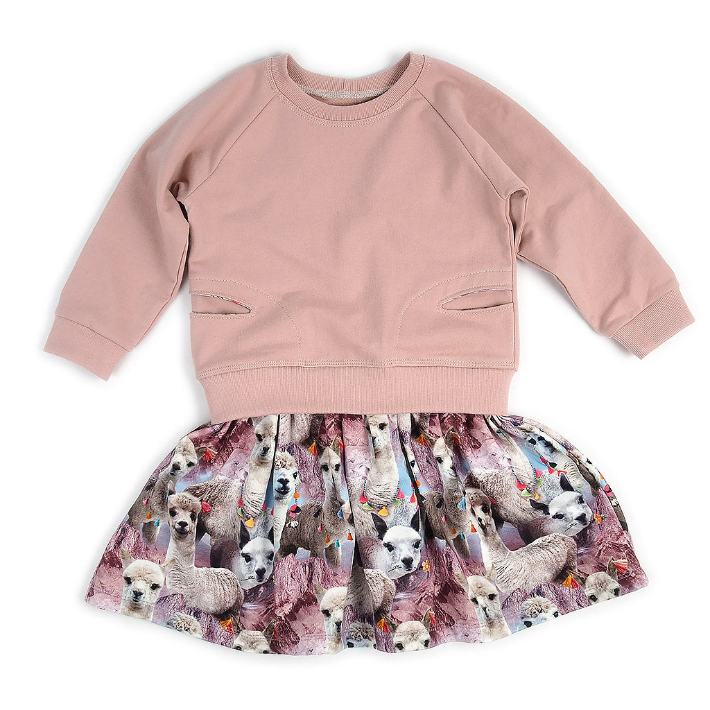 gathered raglan dress : 112