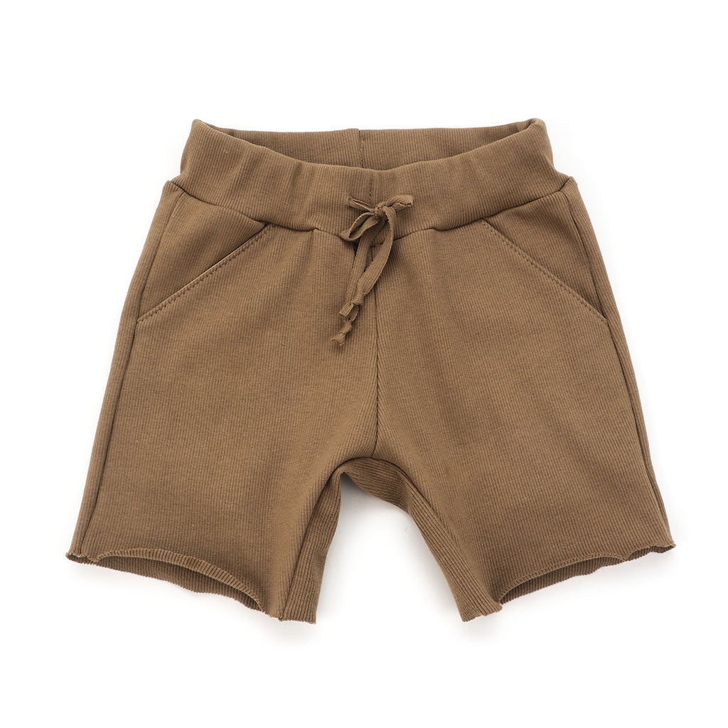 brown shorts