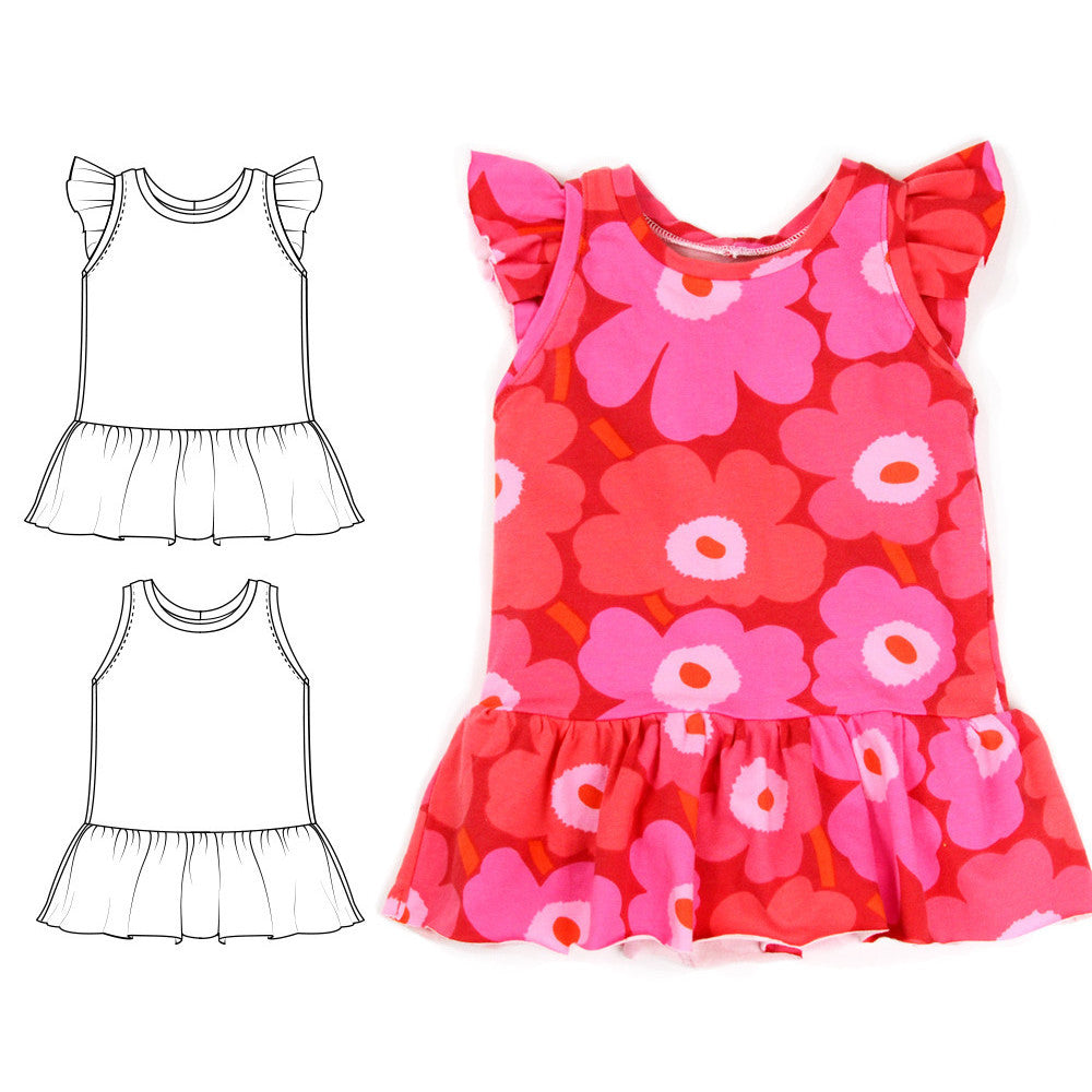 flutter sleeve dress : 45