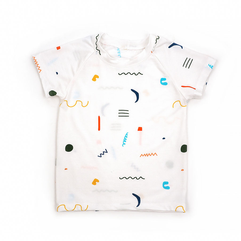 white short sleeve raglan for kids