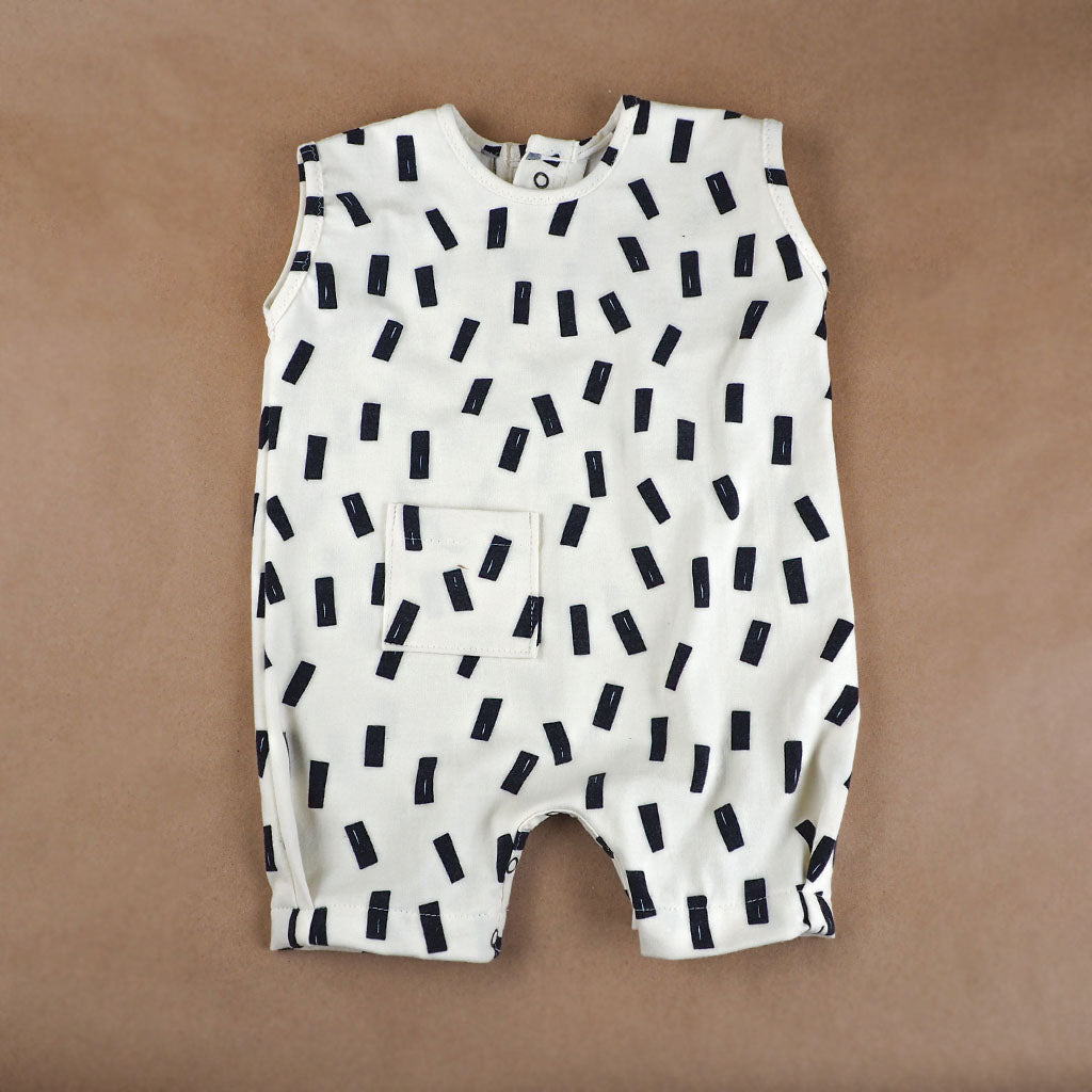 Black and white summer playsut