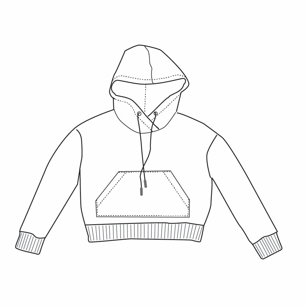 cropped hoodie : K022