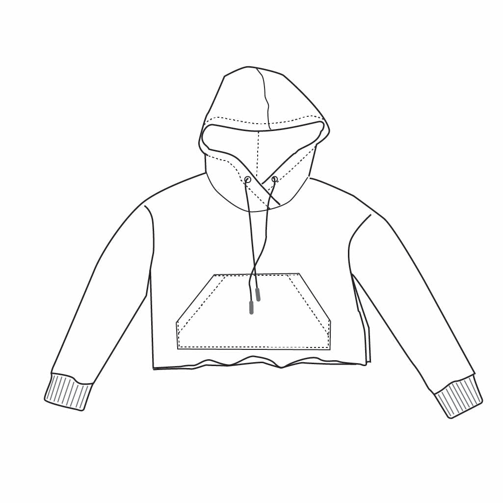 cropped hoodie : K022