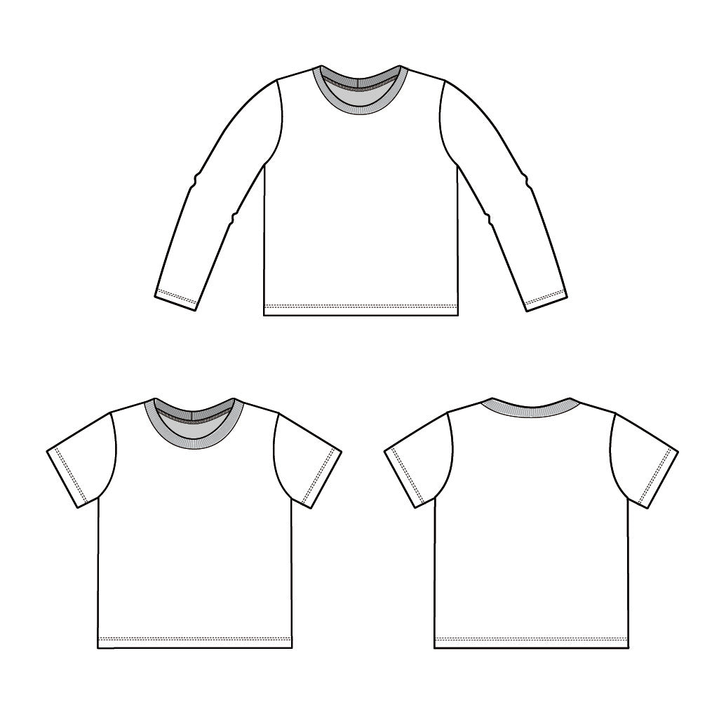 crew neck tee : K001