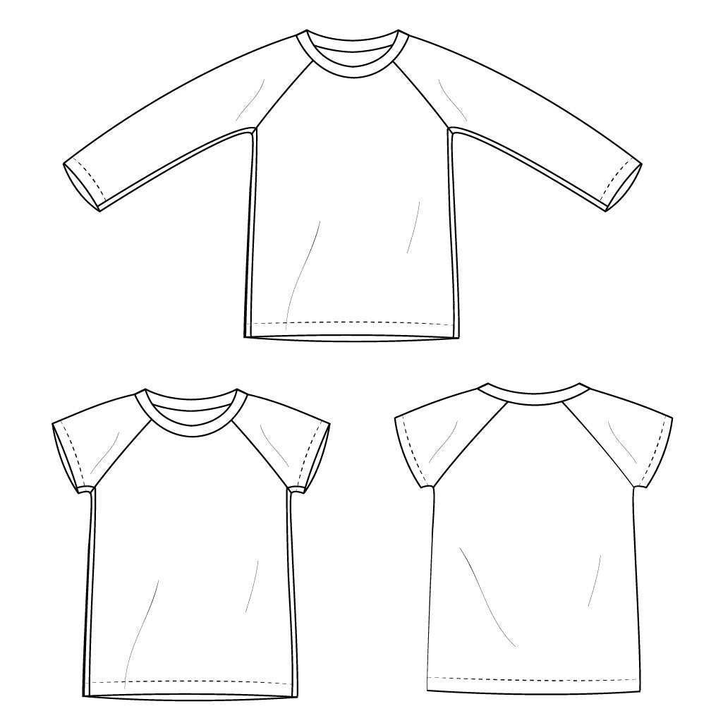 raglan t-shirt sketch