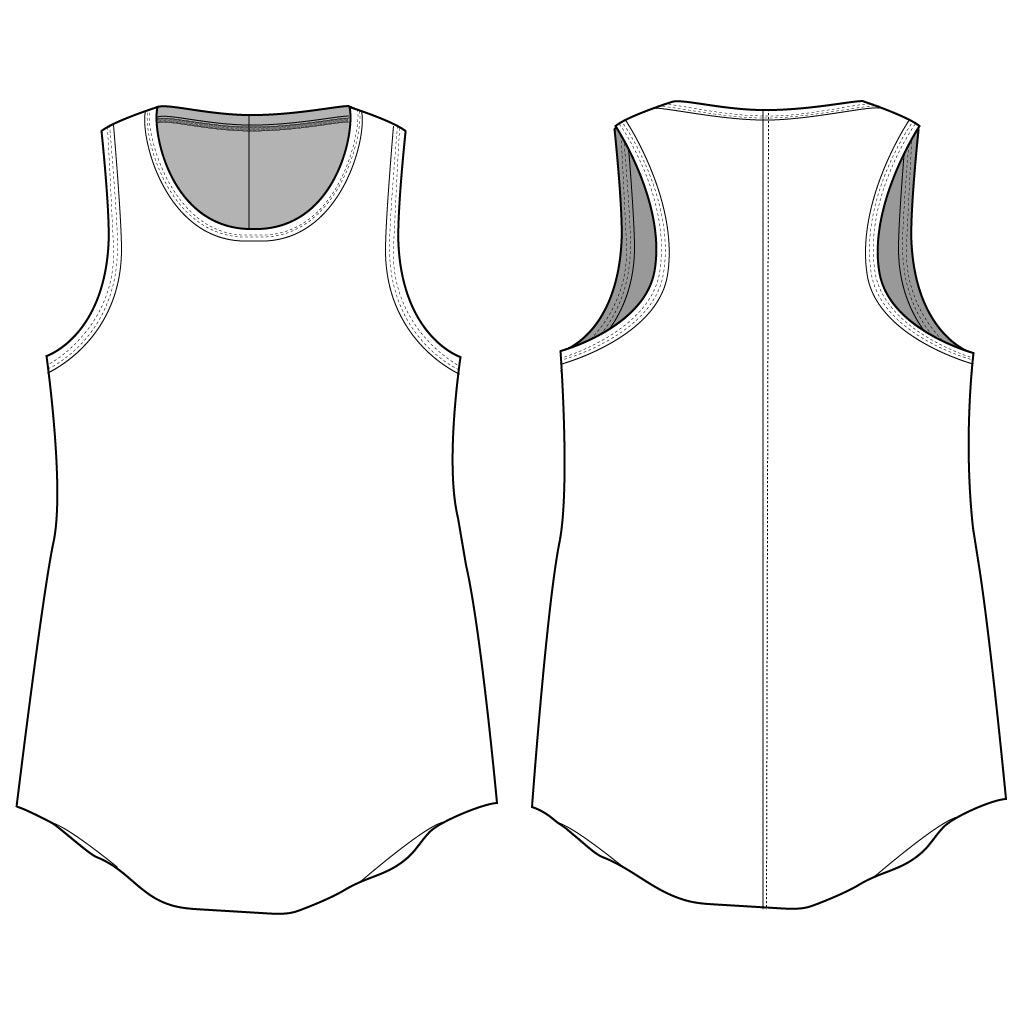 curved hem tank : SS17