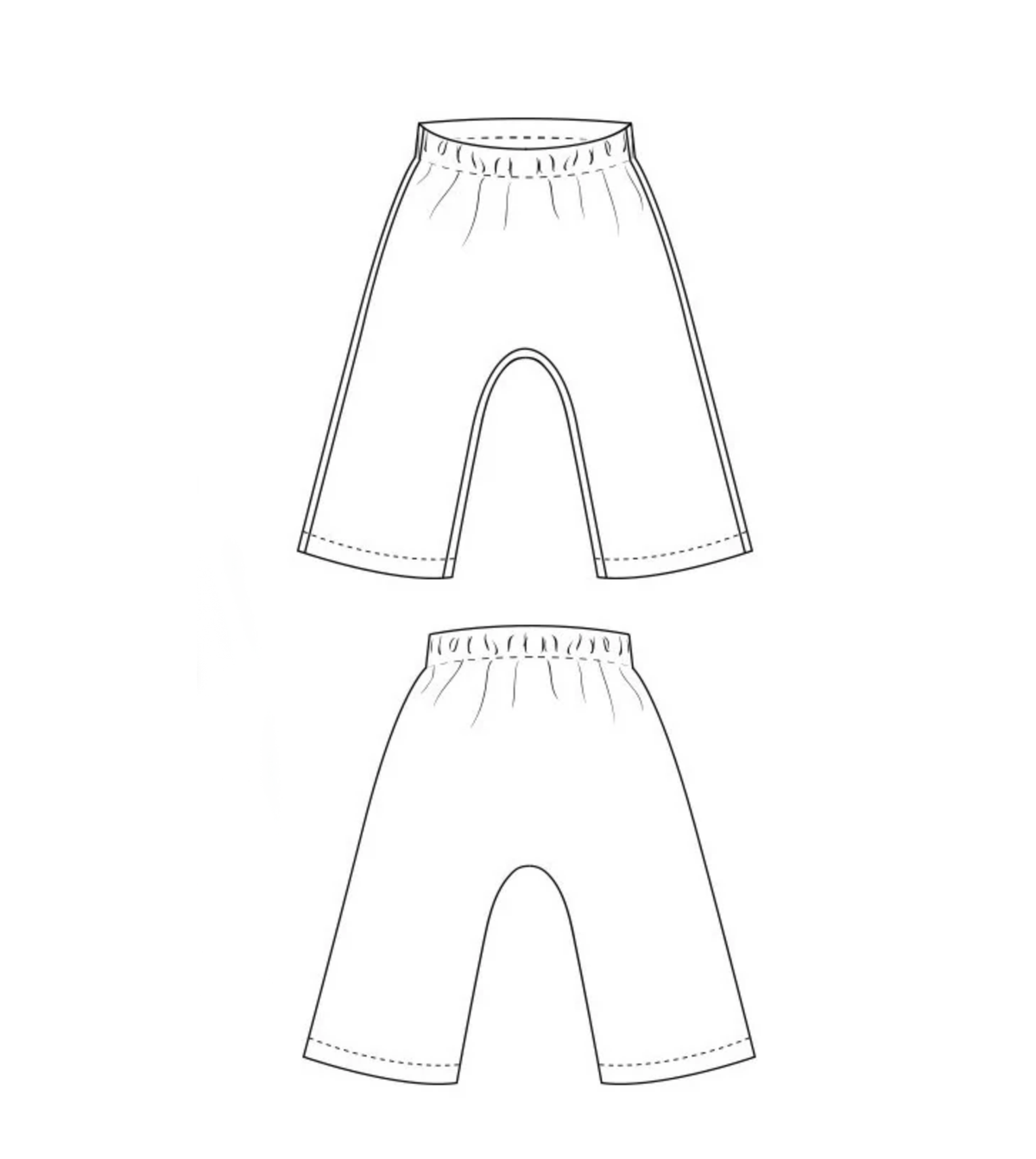 basic pants Sewing Pattern | Sizes Newborn-6Y | PDF Download