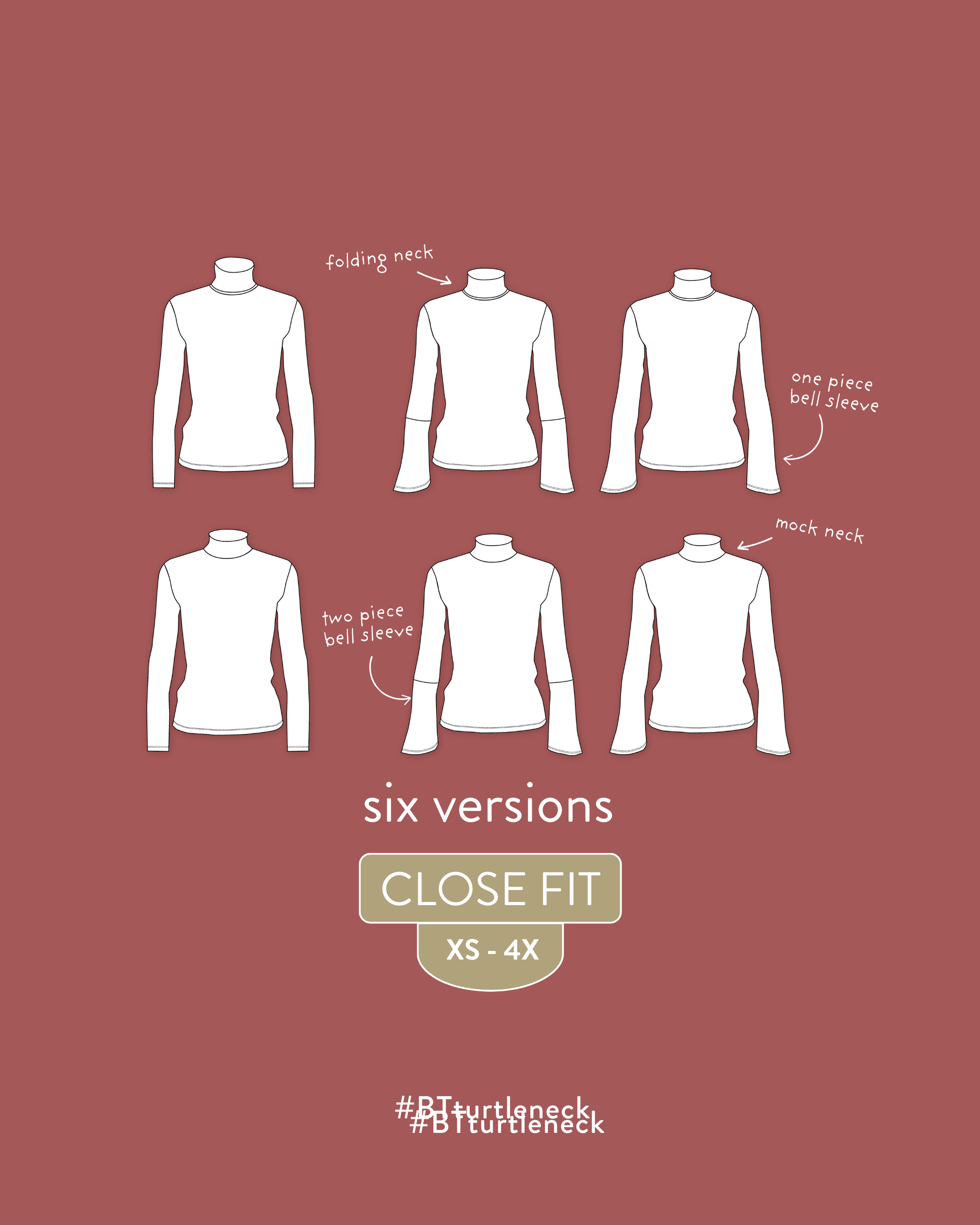 Turtleneck Bundle: Three Patterns for The Whole Family