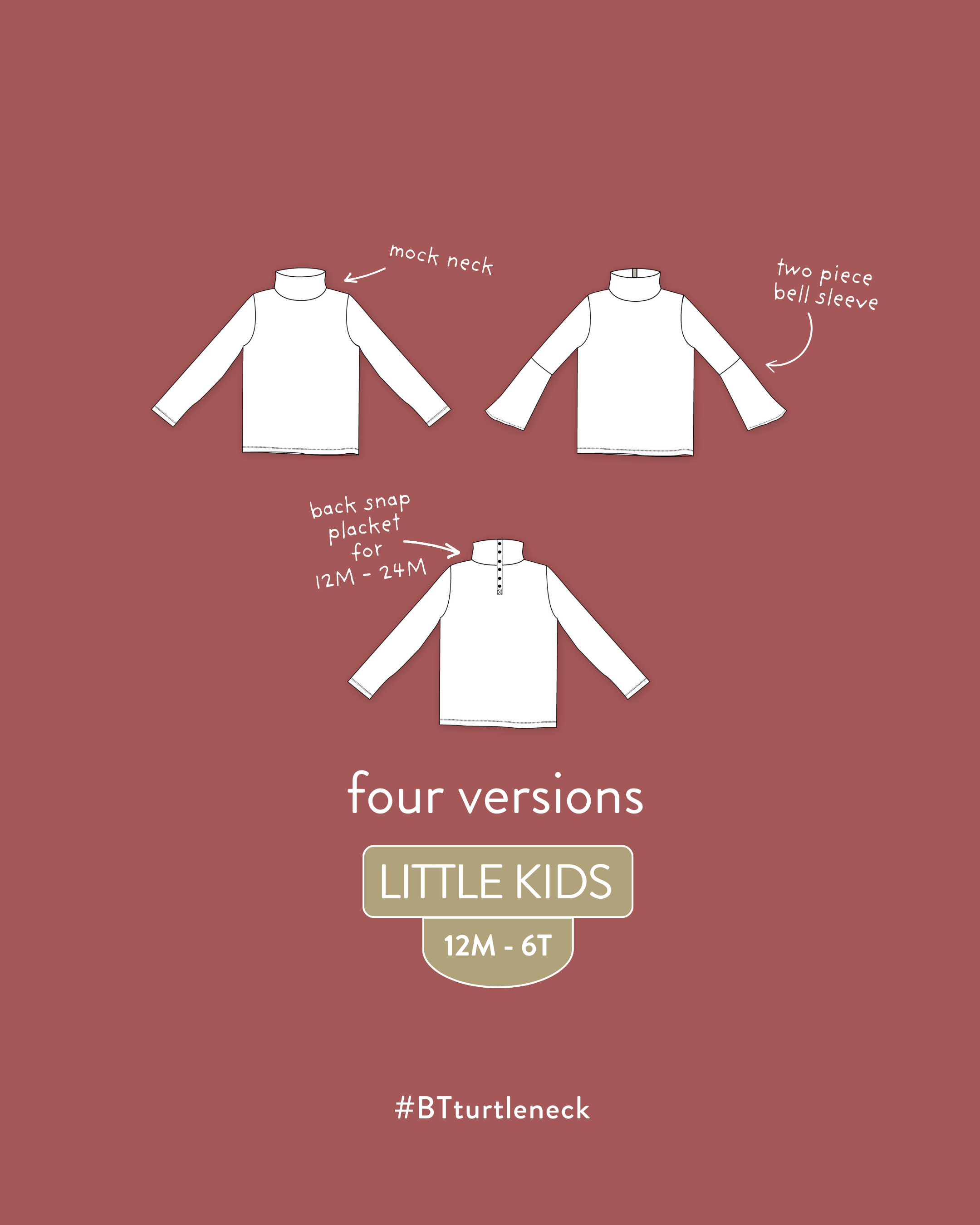 Turtleneck Bundle: Three Patterns for The Whole Family