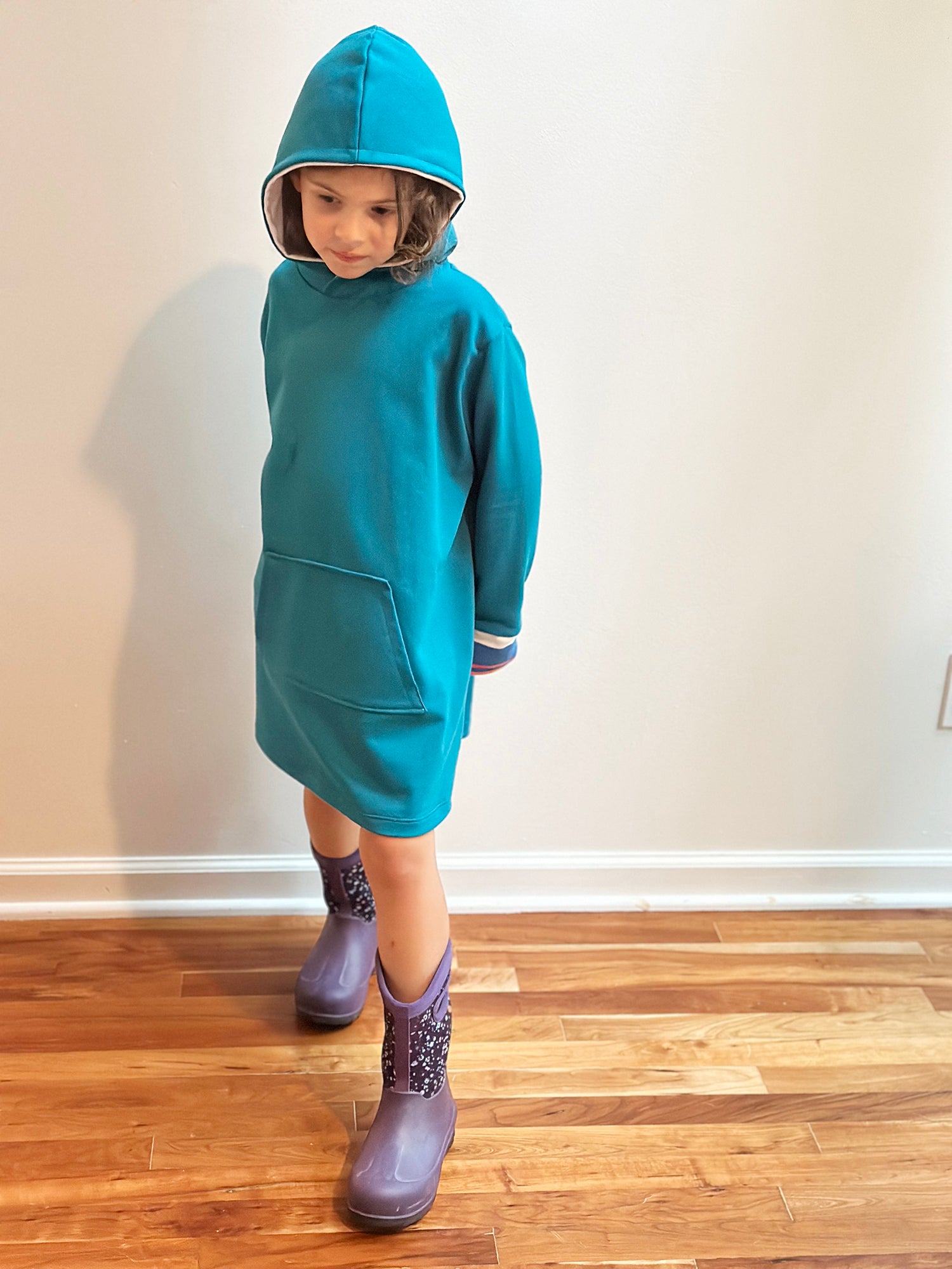 pool hoodie & hoodie dress for big kids K32