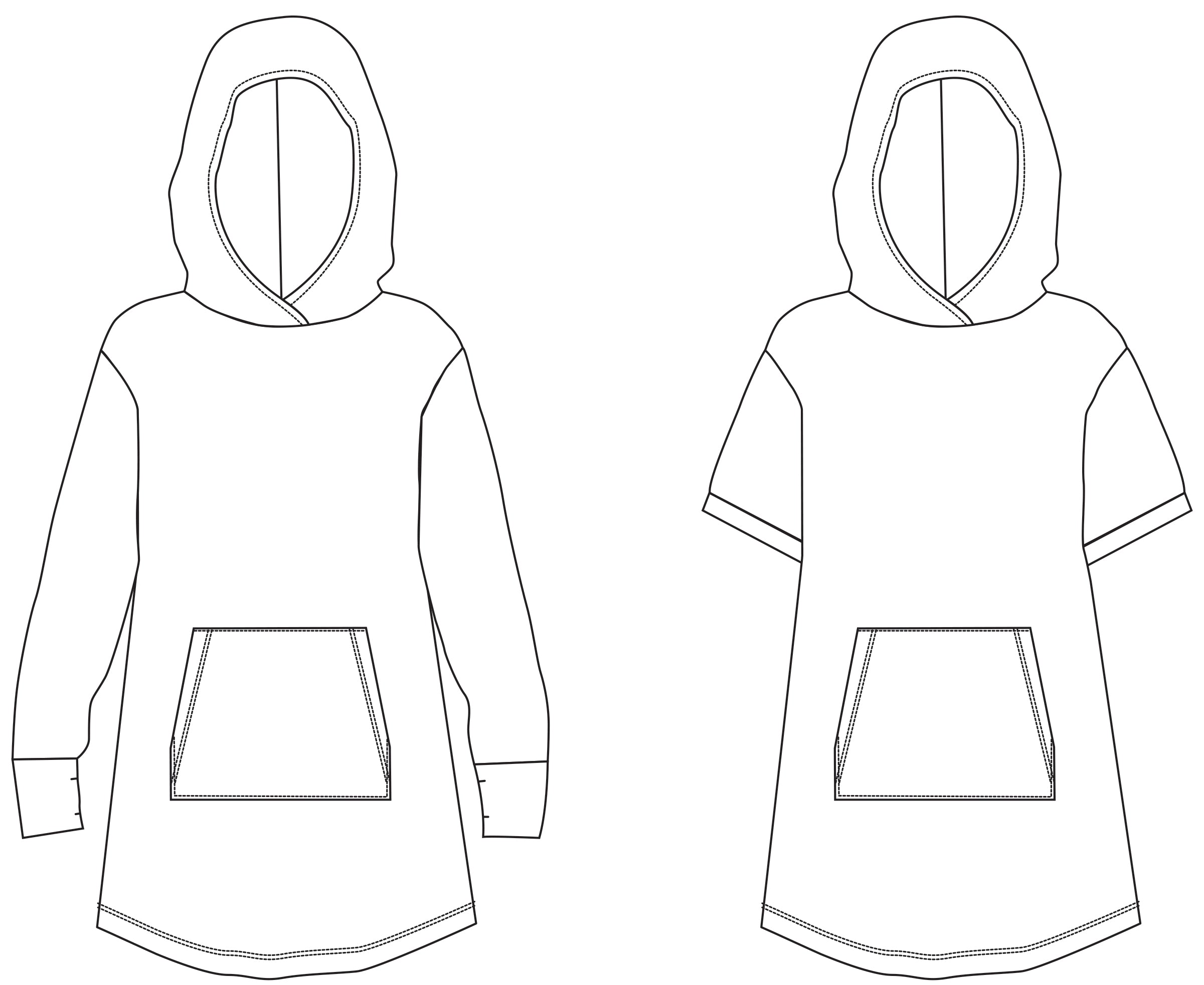 pool hoodie & hoodie dress for little kids 154