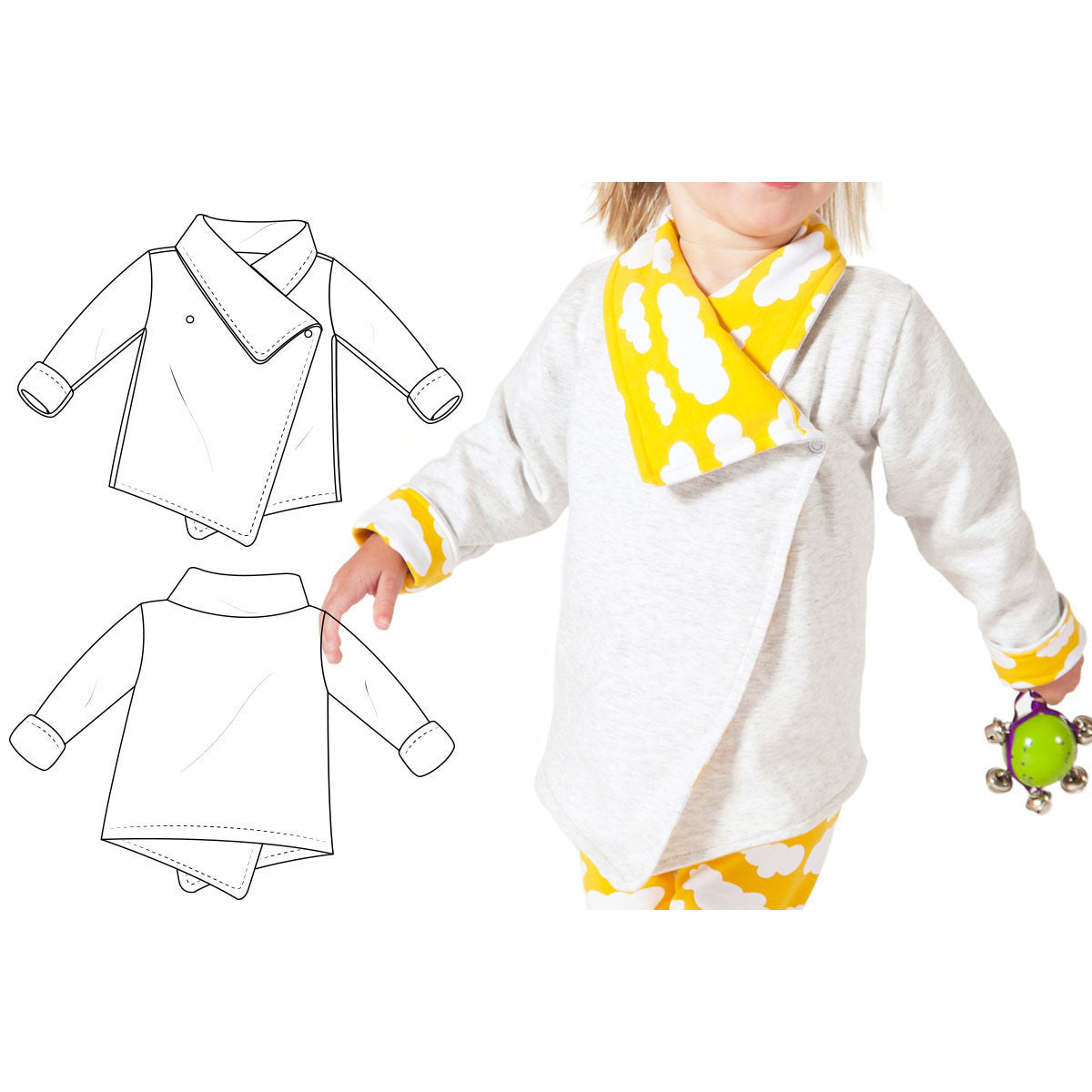 reversible wrap cardigan : 59