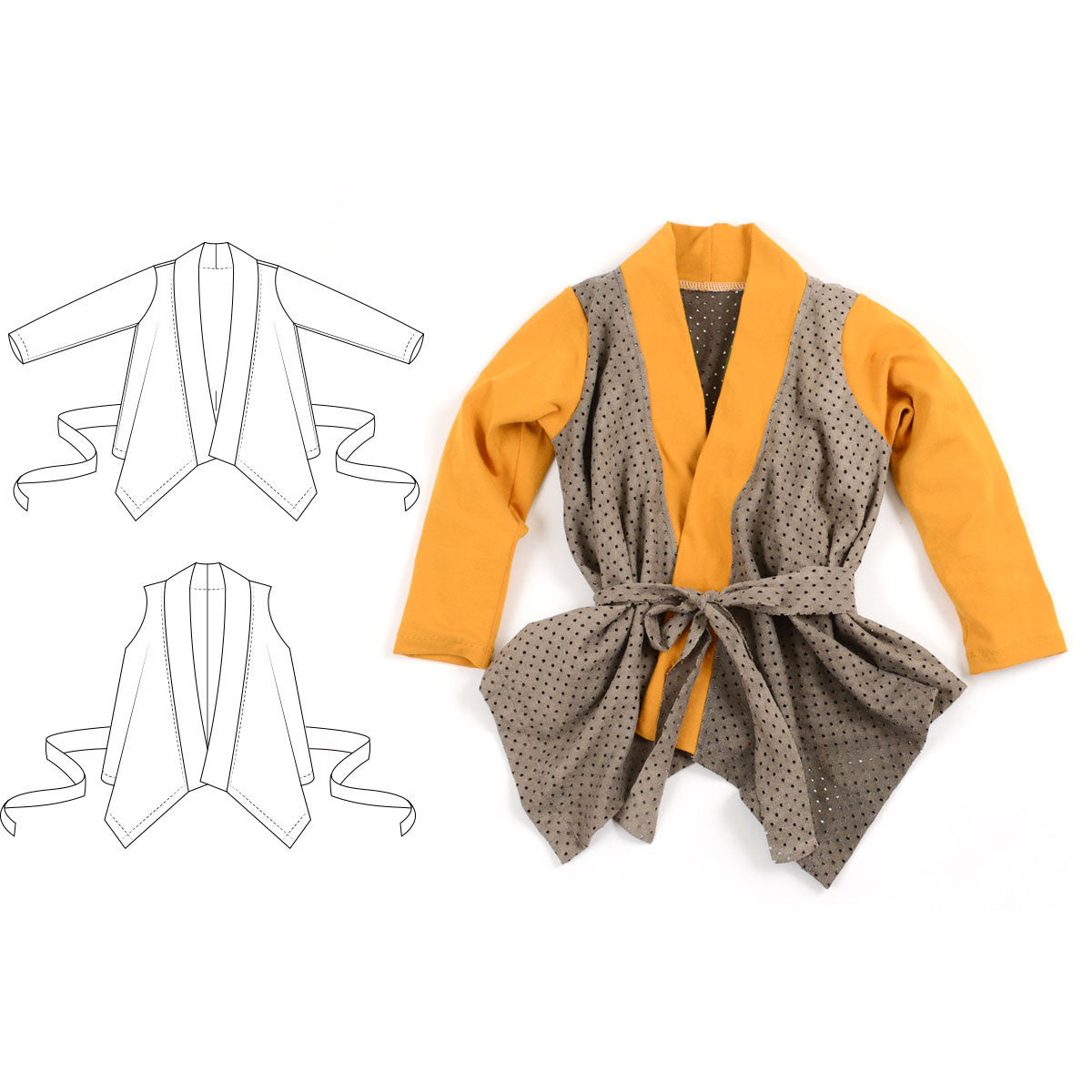draped vest / cardigan : 66