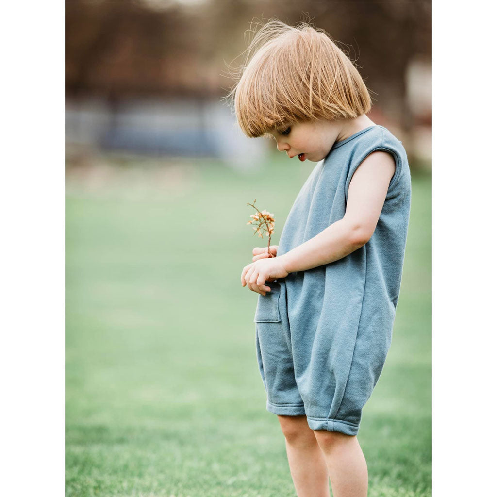 green french terry playsuit