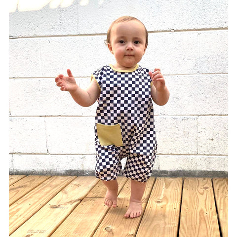 black and white summer kids sewing pattern