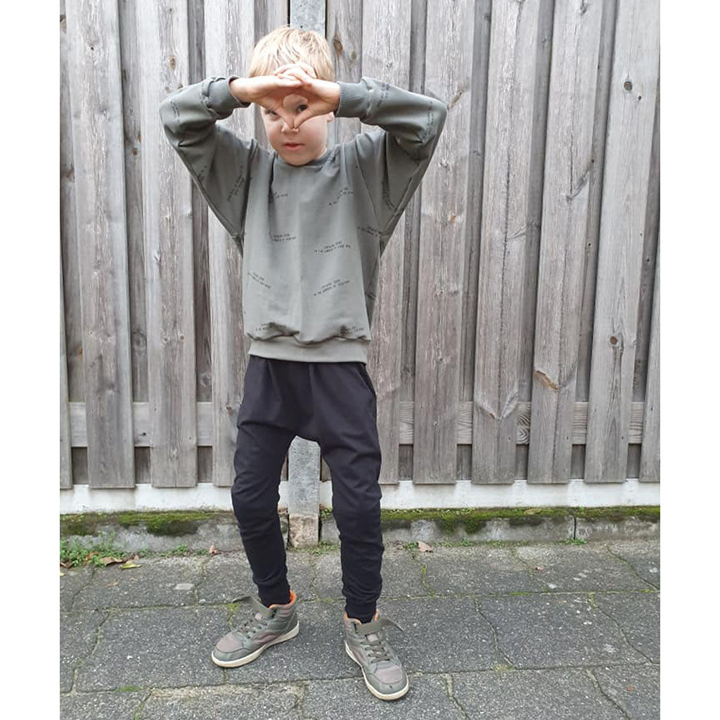 kids black harem pants