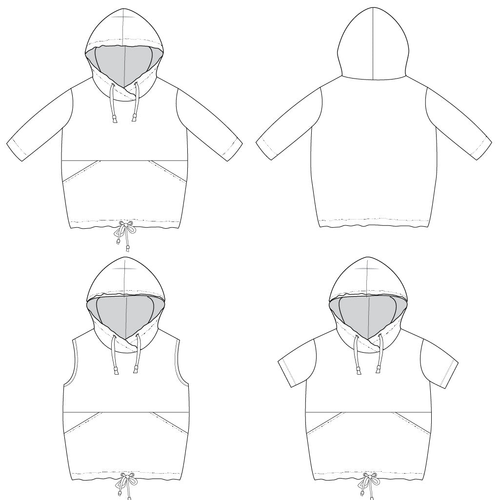 hooded dress sewing pattern