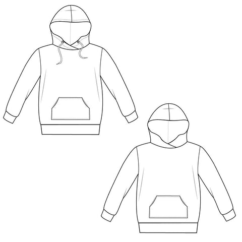 hoodie tech sketch