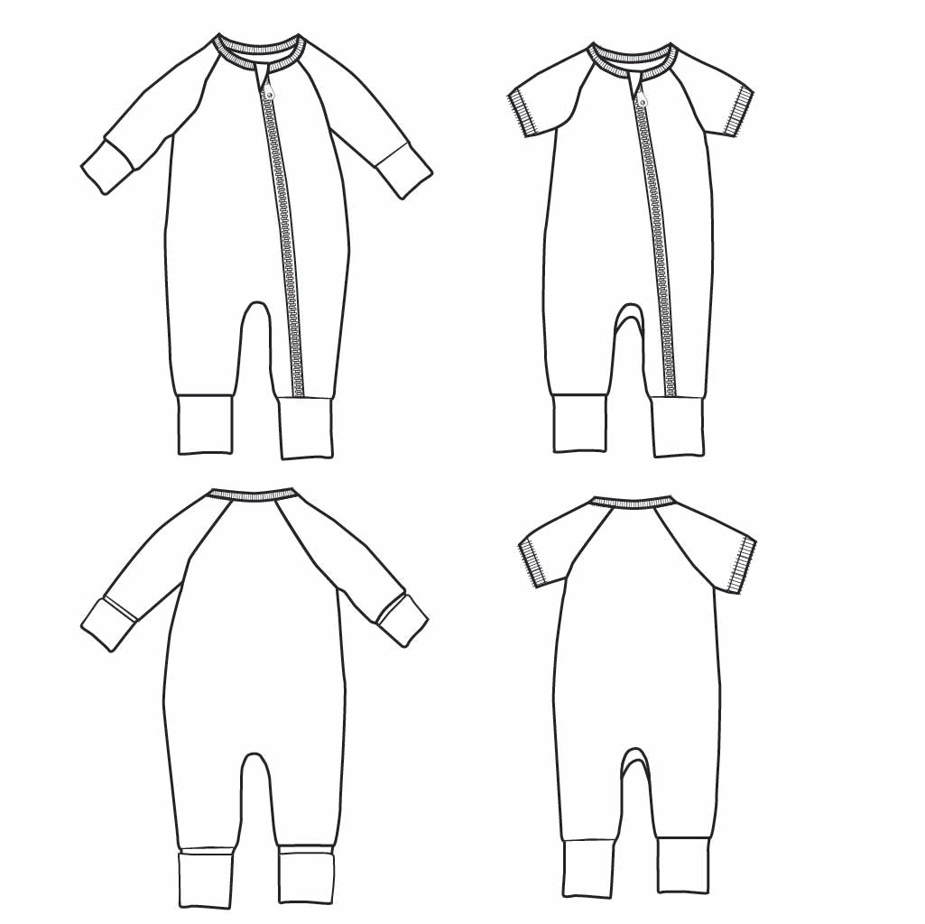 Sewing pattern tech sketch