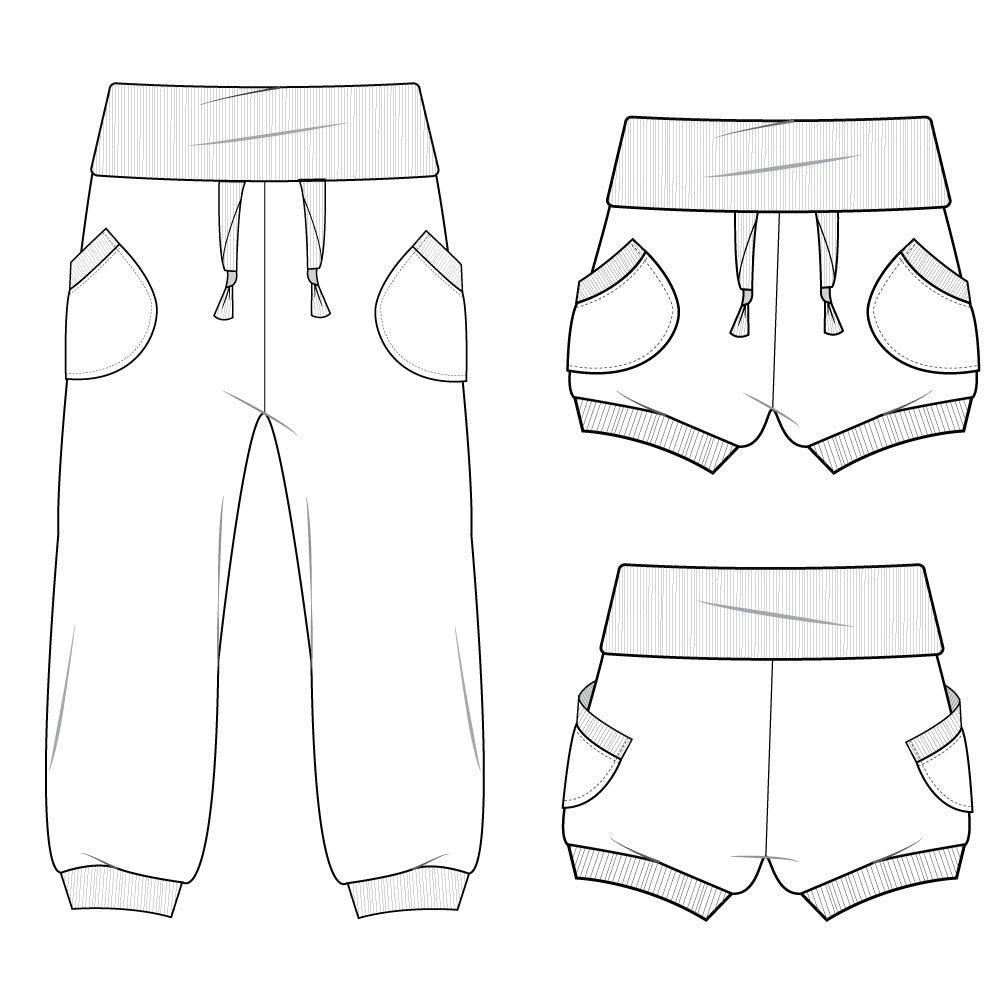 foldover pocket pants : 102