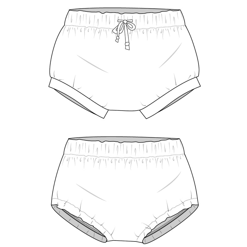 bummies Sewing Pattern | Sizes Newborn-6Y | PDF Download